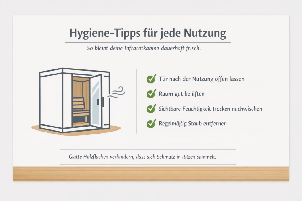 Hygiene Tipps für eine Infrarotkabine