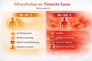 Infrarotkabine vs finnische Sauna