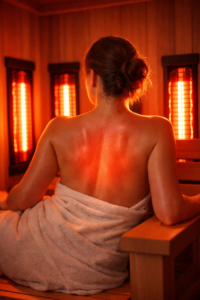 in der Infrarotkabine entspannen